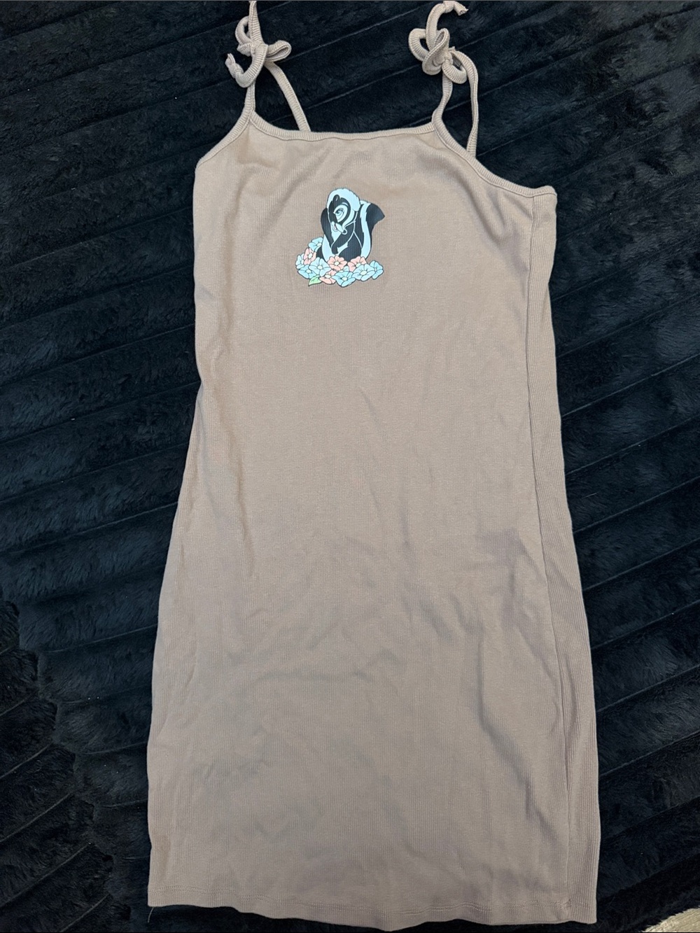 Disney Tan Tie-Strap Slip Dress with Bambi Graphic